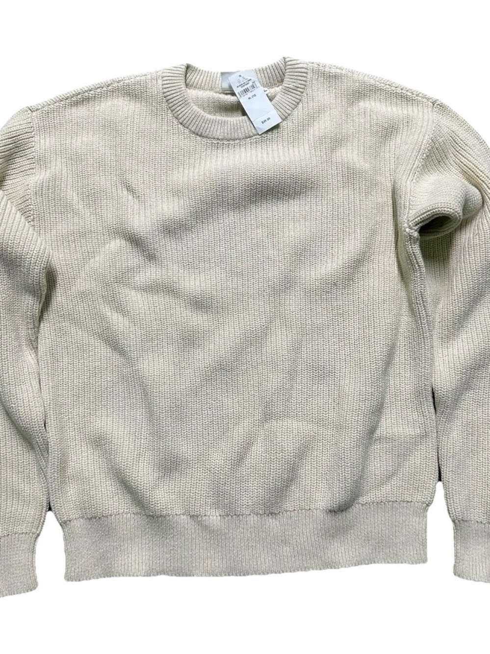 NWT Gap Cream Knit Crewneck Sweater Fall Winter Size Medium (8)
